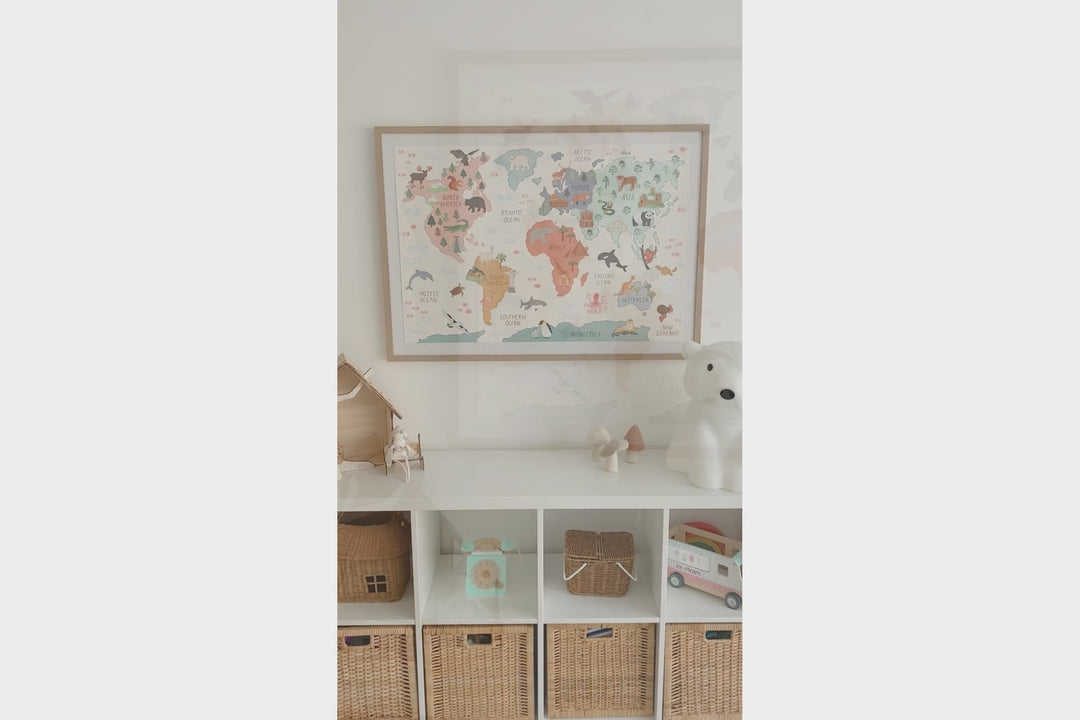 big world map for wall