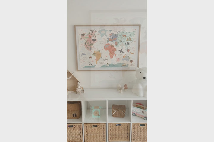 big world map for wall