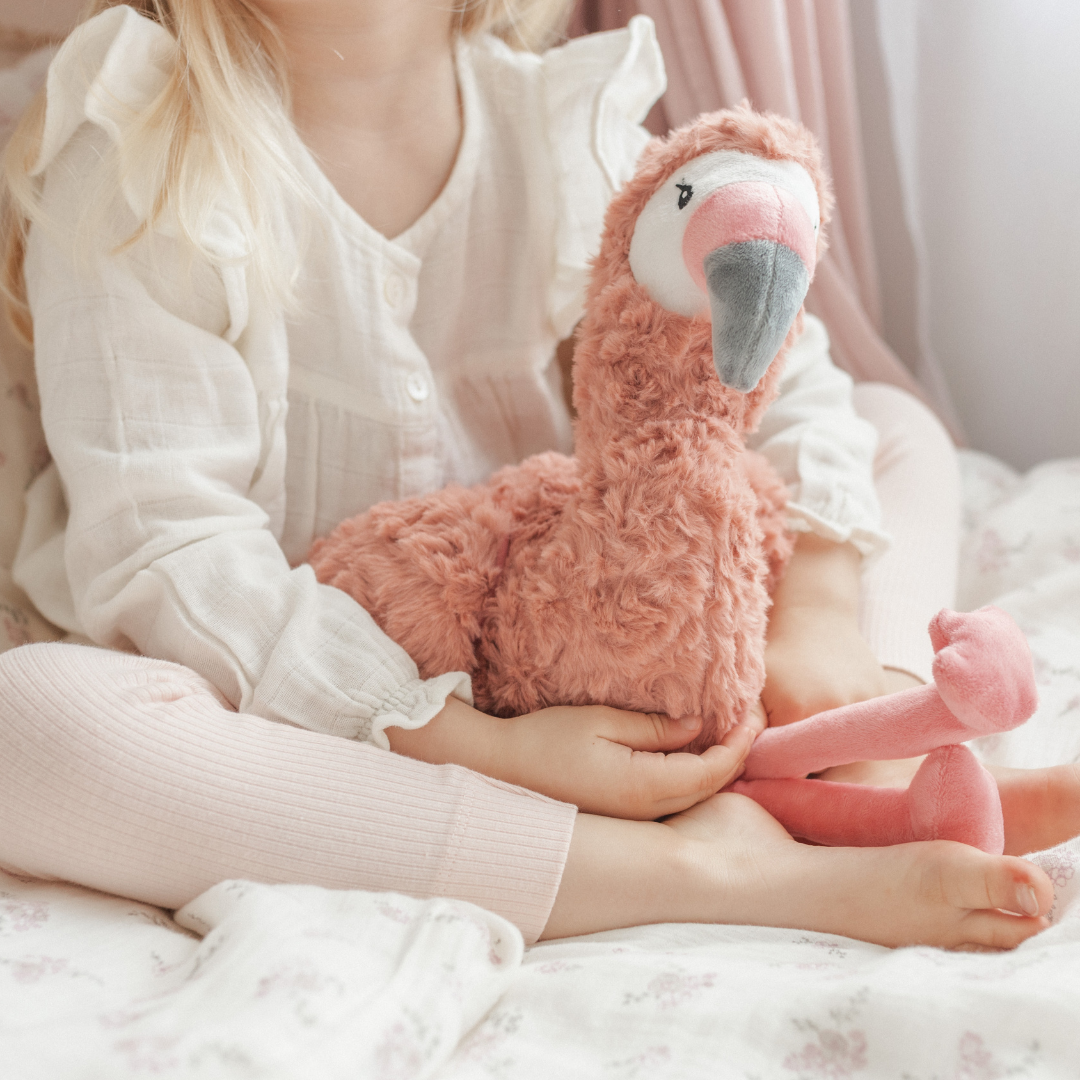 stuffed flamingo toy