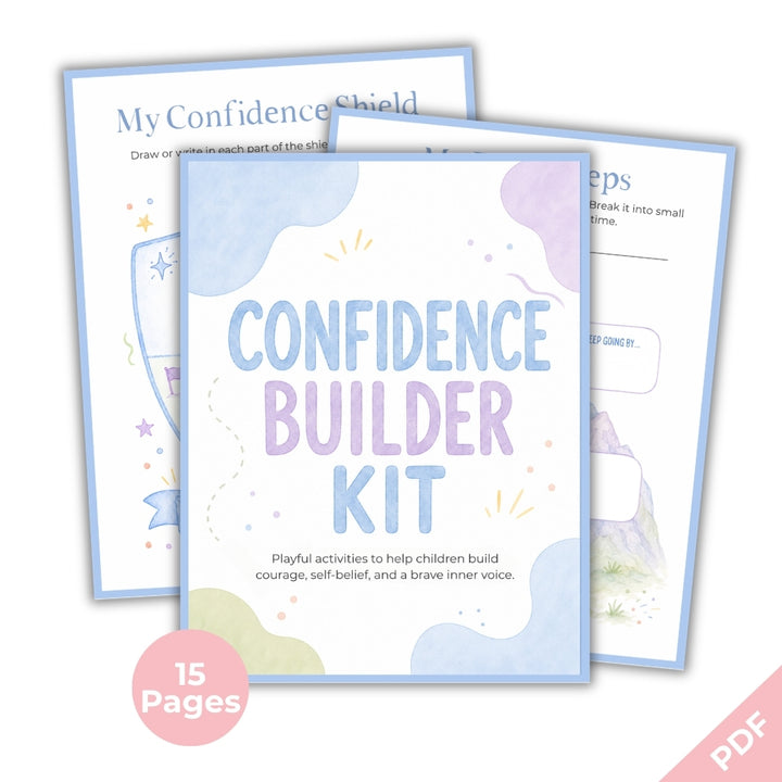 Confidence Builder Kit for Kids – Printable Self-Esteem & Positive Self-Talk Activities (Ages 4–10)