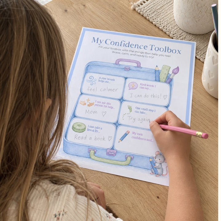 Confidence Builder Kit for Kids – Printable Self-Esteem & Positive Self-Talk Activities (Ages 4–10)