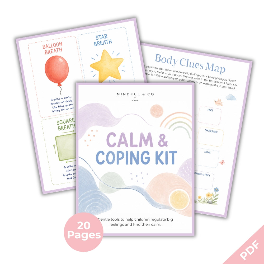Calm & Coping Kit for Kids – Printable Emotional Regulation & Calm-Down Activities (Ages 4–10)