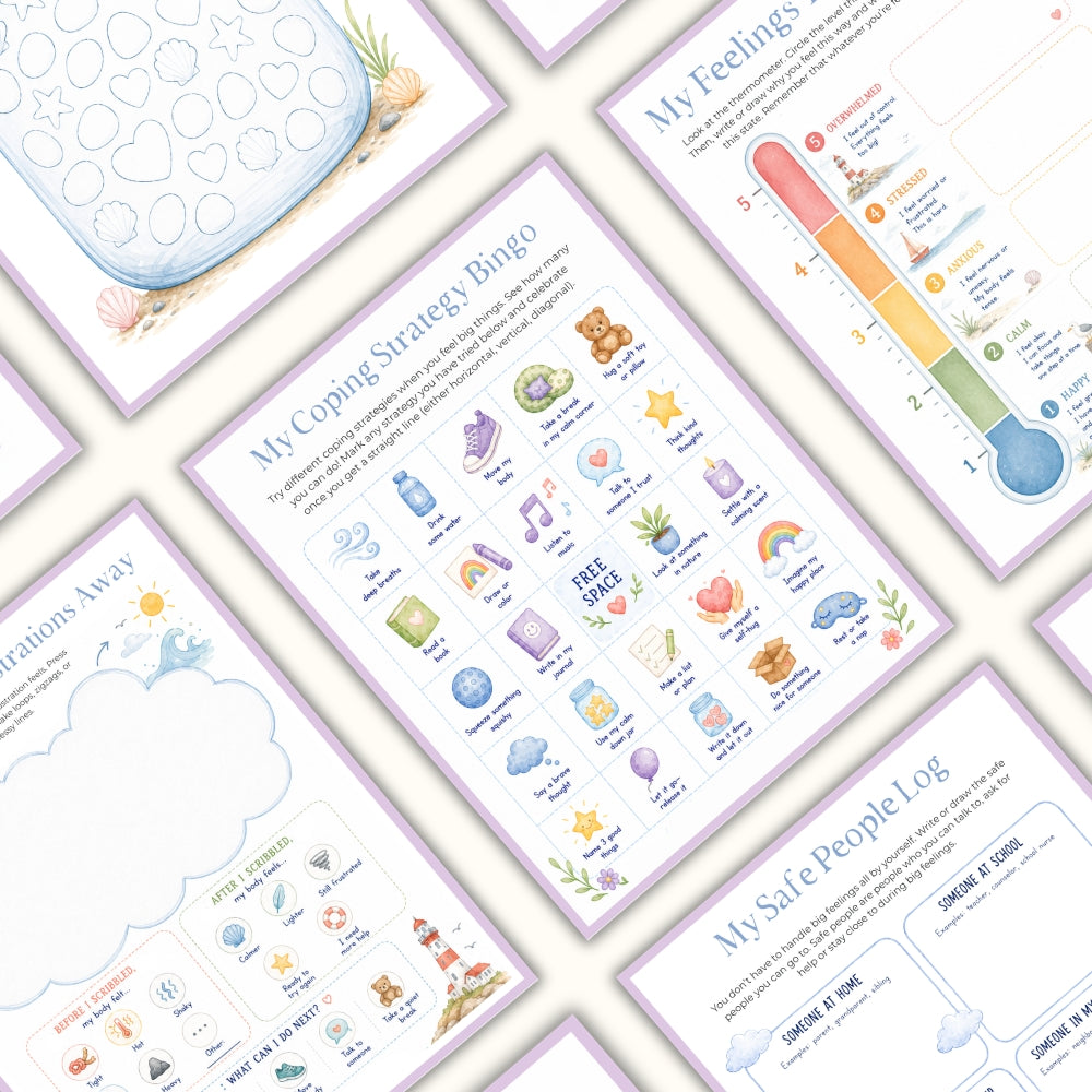 Calm & Coping Kit for Kids – Printable Emotional Regulation & Calm-Down Activities (Ages 4–10)