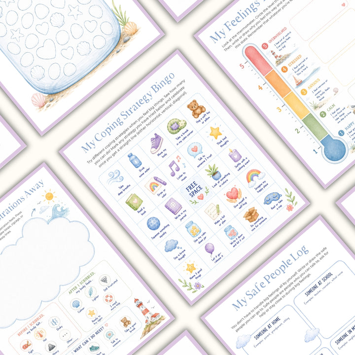 Calm & Coping Kit for Kids – Printable Emotional Regulation & Calm-Down Activities (Ages 4–10)