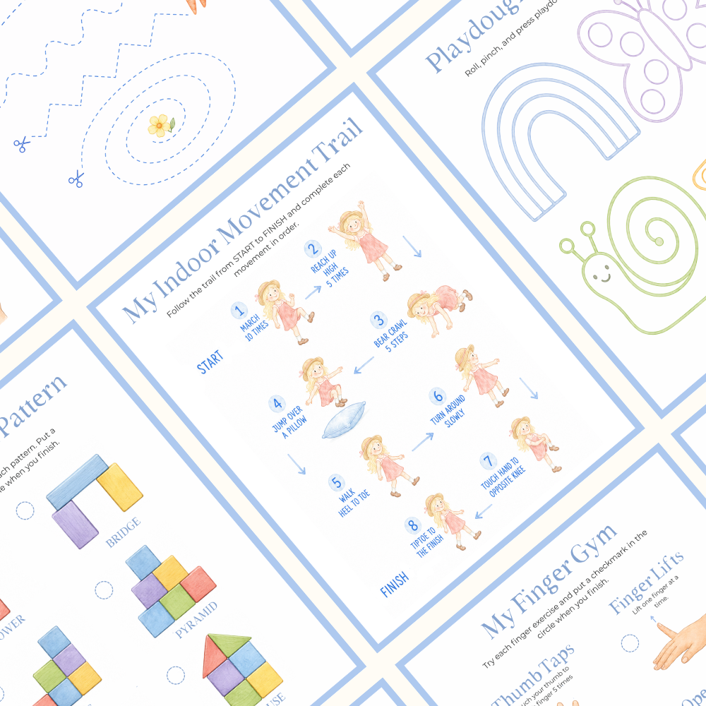 Motor Skills Kit for Kids – Printable Fine & Gross Motor Activities (Ages 4–10)