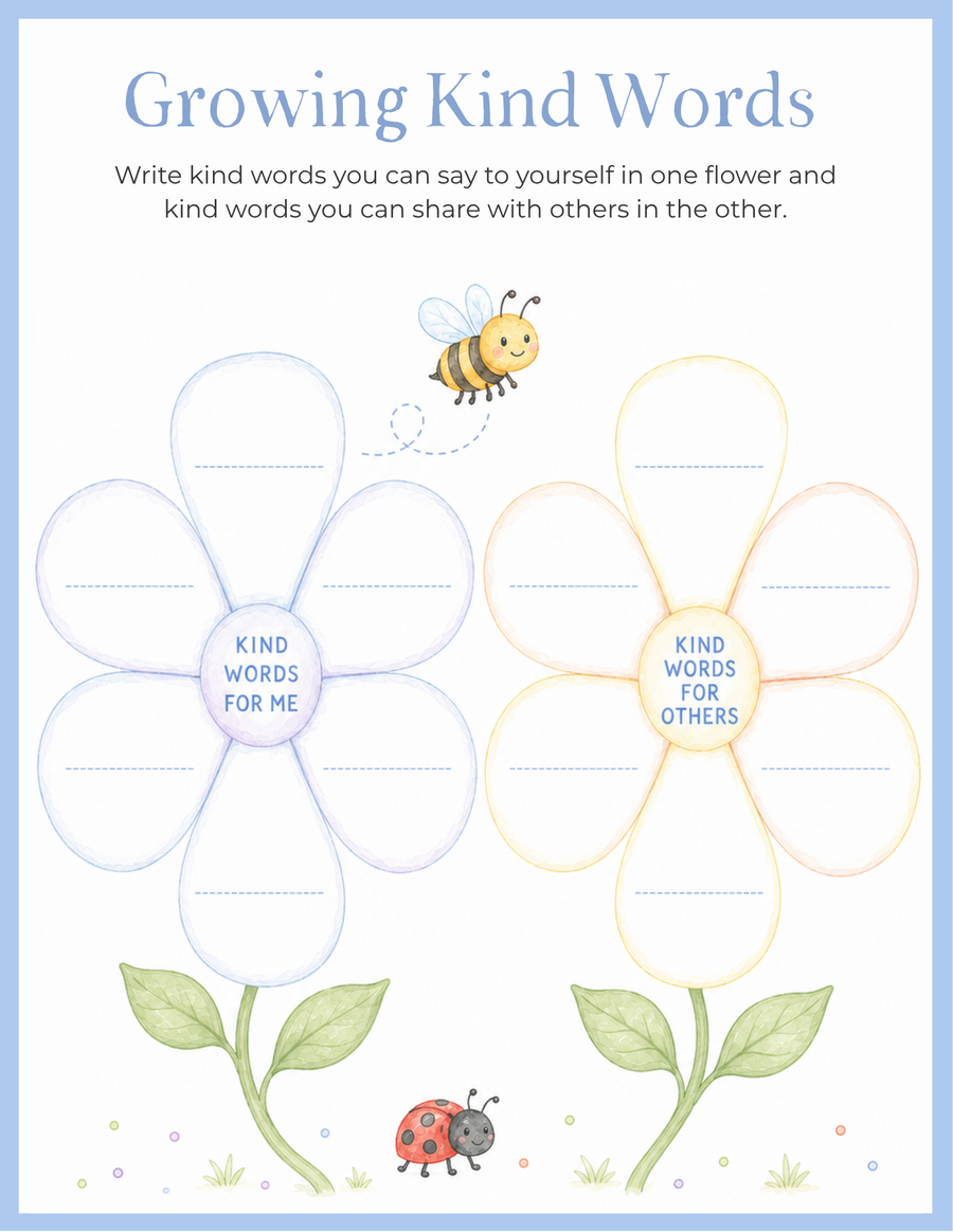 Mindful Growth printable activity