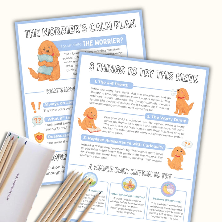 Worry & Anxiety Kit for Kids – Printable Calm-Down Activities & Parent Guide (Ages 4–10)