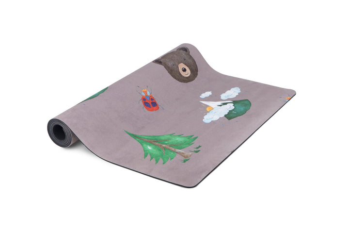 printed grey yoga mat