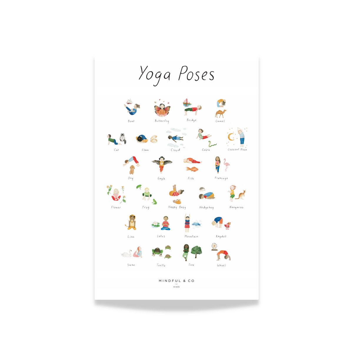 Children in yoga poses. Cartoon fitness kids in yoga asana. Vector  characters isolated set. Illustration of fitness sport yoga pose for child  Stock Vector | Adobe Stock